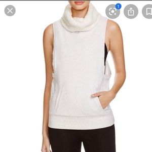 Fleece/Sherpa Cowl Turtleneck Vest